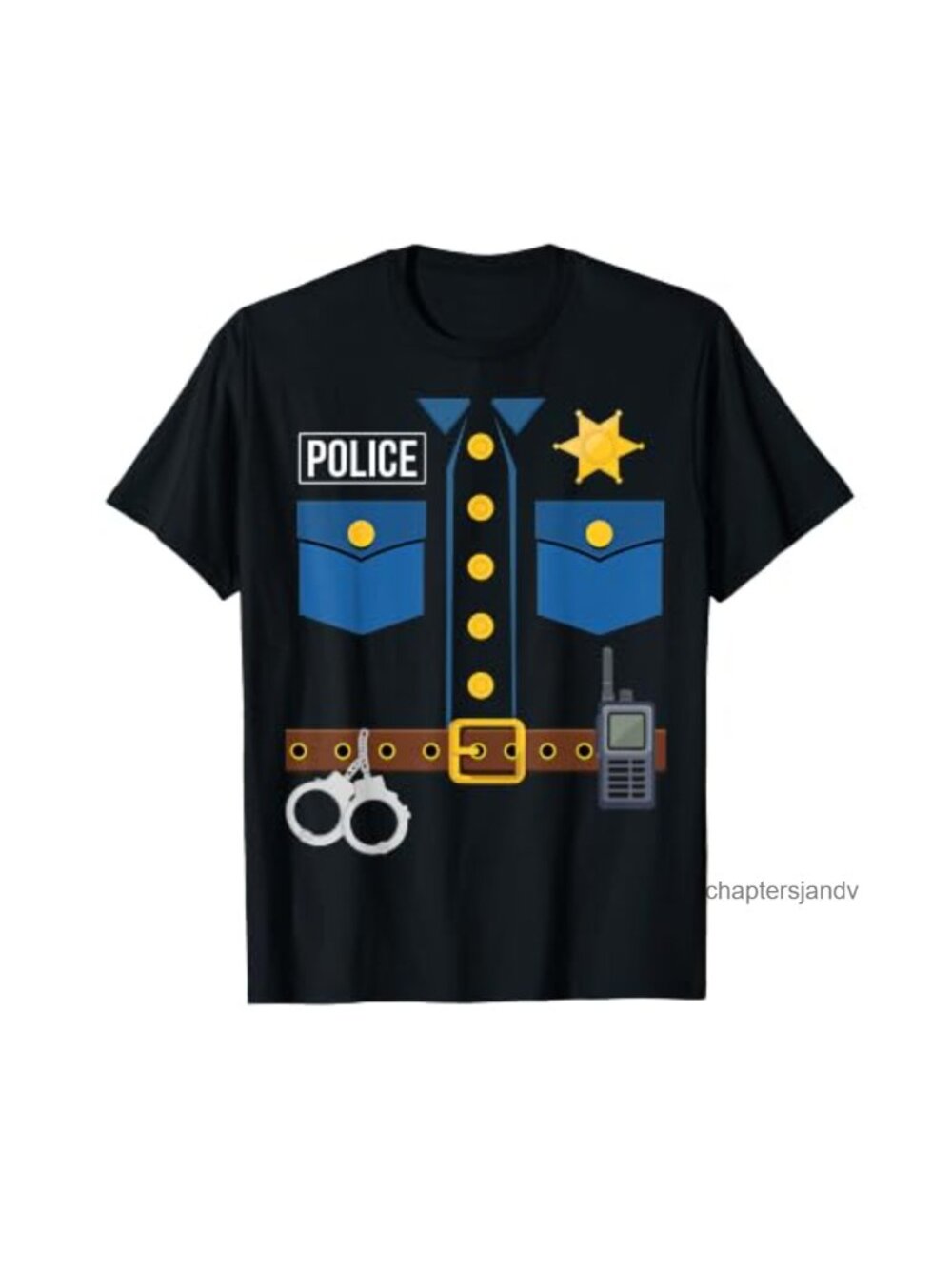 Funny Police Officer Uniform Halloween Costume T-Shirt